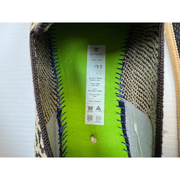 Rothy's The Sneaker Slip-on Camo Cat Leopard Women 9.5 Washable Comfort Loafers - Picture 7 of 11